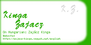kinga zajacz business card
